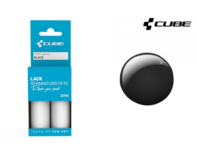 CUBE Lackreparaturstift Set BLACK glossy