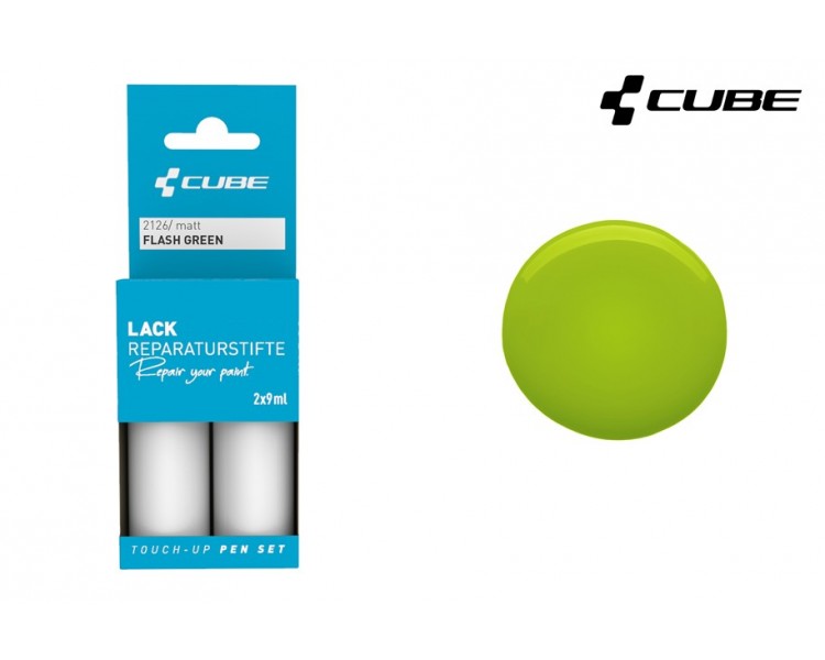 CUBE Lackreparaturstift Set FLASH GREEN matt