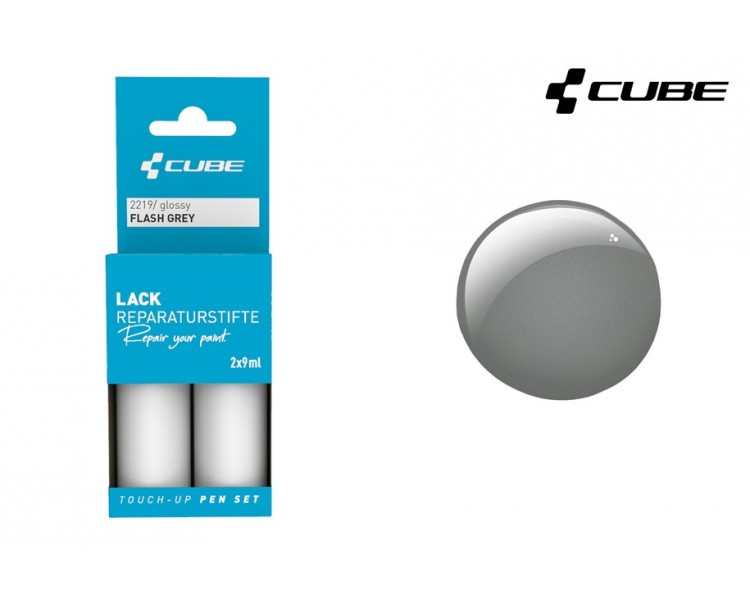 CUBE Lackreparaturstift Set FLASH GREY glossy