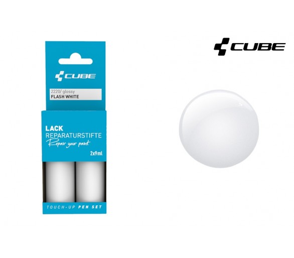 CUBE Lackreparaturstift Set FLASH WHITE glossy