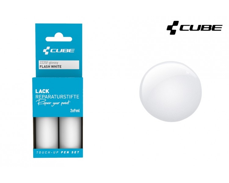 CUBE Lackreparaturstift Set FLASH WHITE glossy