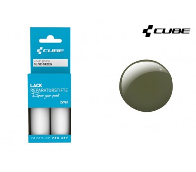 CUBE Lackreparaturstift Set OLIVE GREEN glossy