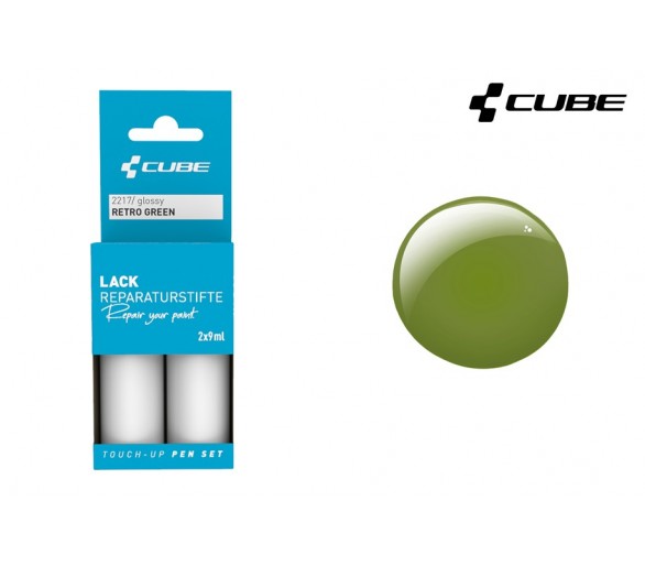 CUBE Lackreparaturstift Set RETRO GREEN glossy