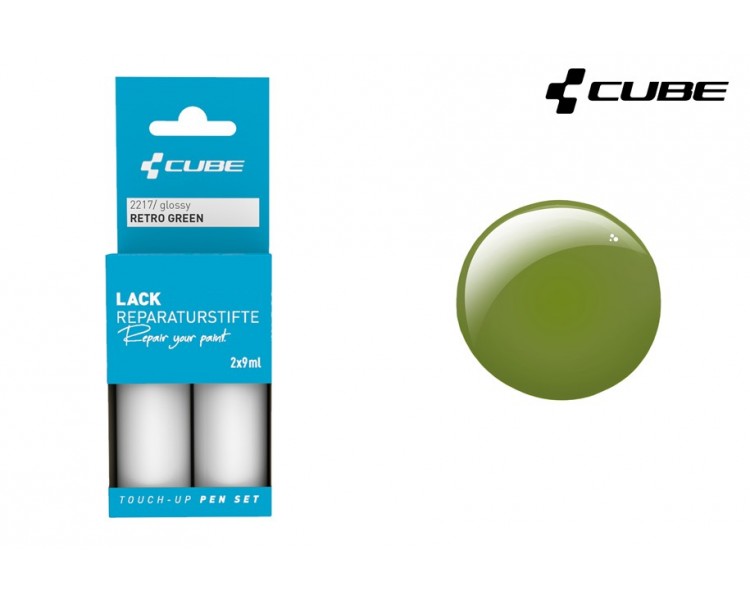 CUBE Lackreparaturstift Set RETRO GREEN glossy