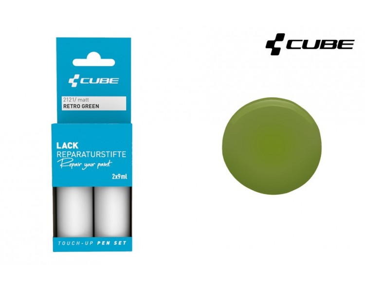 CUBE Lackreparaturstift Set RETRO GREEN matt