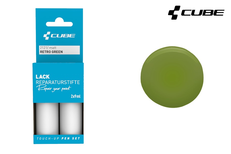 CUBE Lackreparaturstift Set RETRO GREEN matt - Cube Store Hameln 