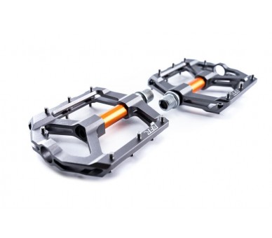 Cube RFR Pedale Flat SLT 2.0 grey´n´orange