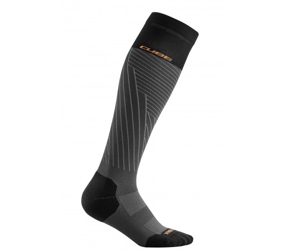 CUBE Socke Extra High Cut grey n orange