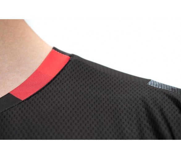 CUBE EDGE Rundhalstrikot langarm black´n´red