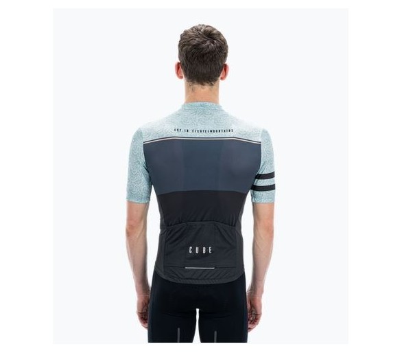 CUBE BLACKLINE Trikot CMPT kurzarm grey´n´blue