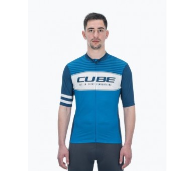 CUBE BLACKLINE Trikot CMPT kurzarm blue´n´white