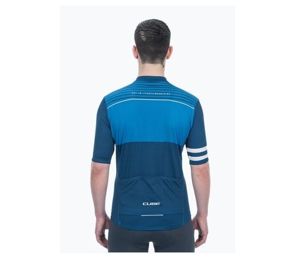 CUBE BLACKLINE Trikot CMPT kurzarm blue´n´white