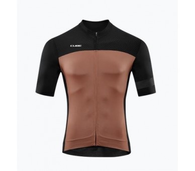 CUBE BLACKLINE Trikot kurzarm black´n´brown