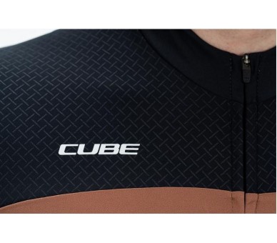 CUBE BLACKLINE Trikot kurzarm black´n´brown