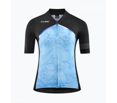 CUBE BLACKLINE WS Trikot kurzarm blue pattern