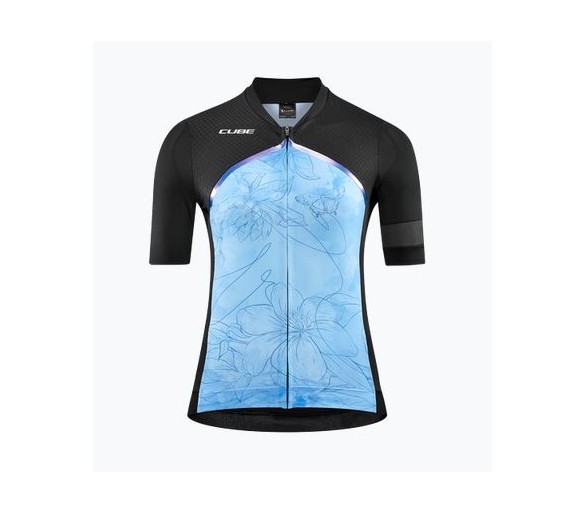 CUBE BLACKLINE WS Trikot kurzarm blue pattern