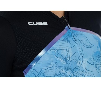 CUBE BLACKLINE WS Trikot kurzarm blue pattern