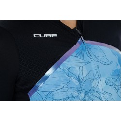 CUBE BLACKLINE WS Trikot kurzarm blue pattern