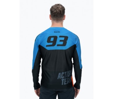 CUBE EDGE Rundhalstrikot langarm X Actionteam black-blue