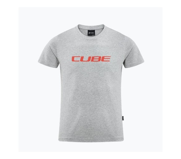 CUBE Organic T-Shirt ROOKIE Logo grey melange