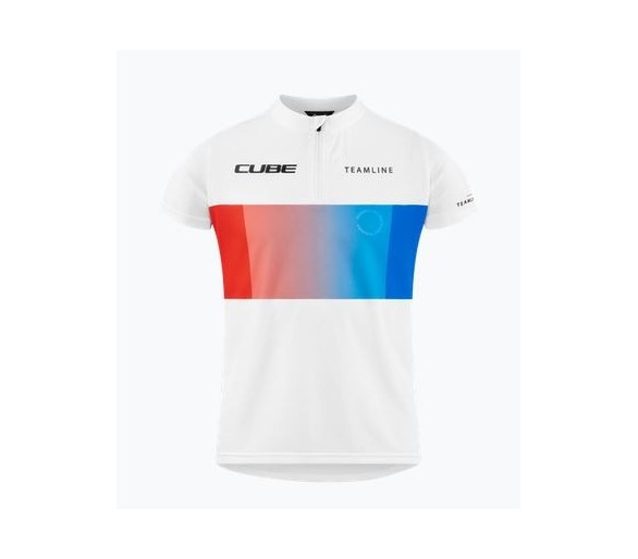 CUBE TEAMLINE Trikot ROOKIE kurzarm white-blue-red