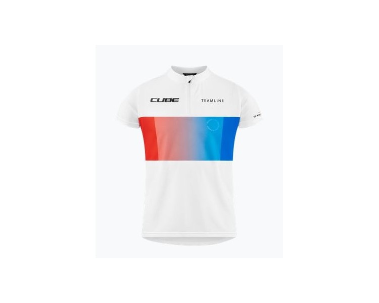 CUBE TEAMLINE Trikot ROOKIE kurzarm white-blue-red