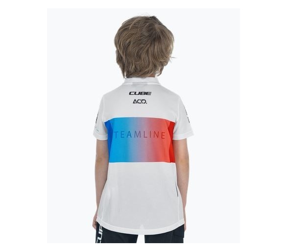 CUBE TEAMLINE Trikot ROOKIE kurzarm white-blue-red