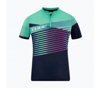 CUBE TEAMLINE Trikot ROOKIE kurzarm blue-mint