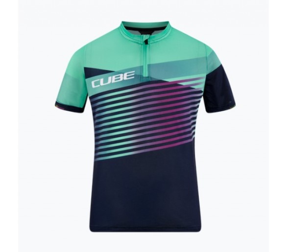 CUBE TEAMLINE Trikot ROOKIE kurzarm blue-mint