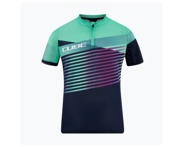 CUBE TEAMLINE Trikot ROOKIE kurzarm blue-mint