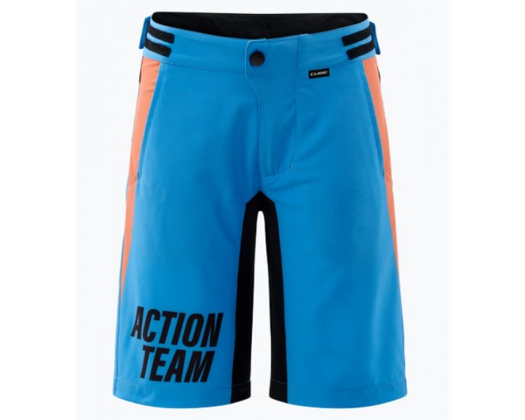 CUBE VERTEX Baggy Shorts ROOKIE X Actionteam inkl. Innenhose blue-orange