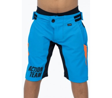 CUBE VERTEX Baggy Shorts ROOKIE X Actionteam inkl. Innenhose blue-orange