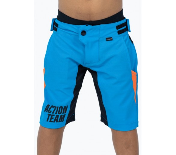 CUBE VERTEX Baggy Shorts ROOKIE X Actionteam inkl. Innenhose blue-orange