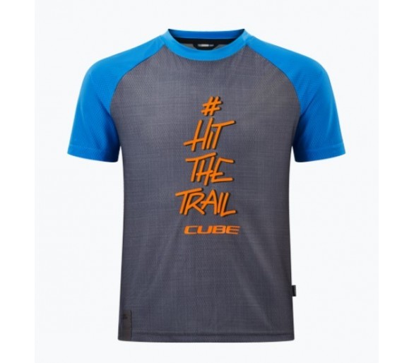 CUBE VERTEX Trikot ROOKIE kurzarm grey-blue
