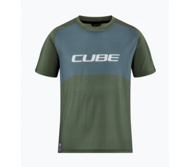 CUBE VERTEX Trikot ROOKIE kurzarm TM olive-grey