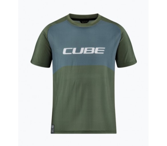 CUBE VERTEX Trikot ROOKIE kurzarm TM olive-grey