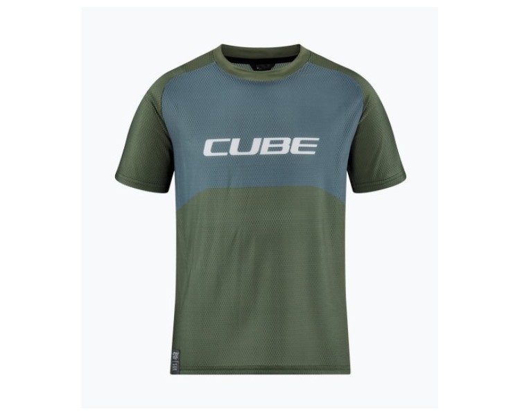 CUBE VERTEX Trikot ROOKIE kurzarm TM olive-grey