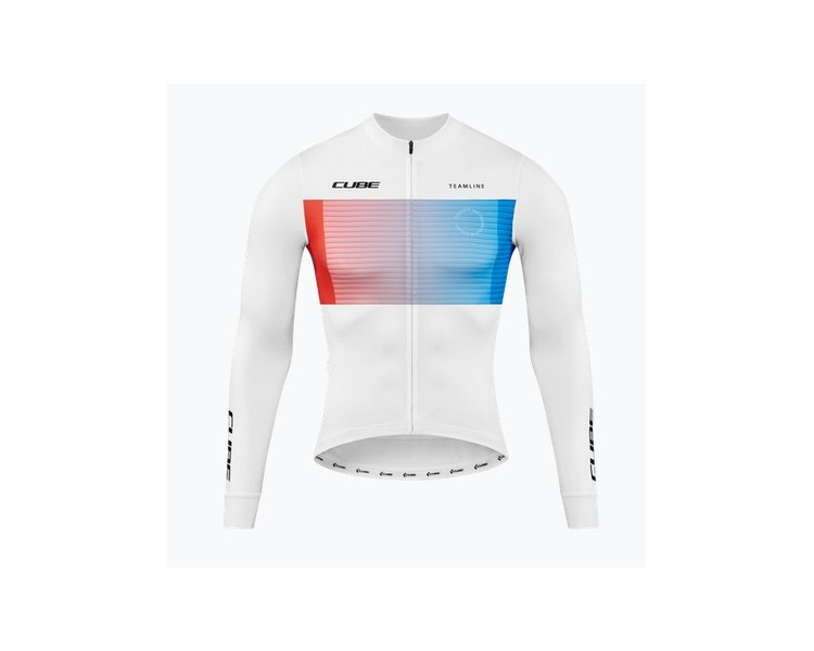 CUBE TEAMLINE Trikot langarm white´n´blue´n´red