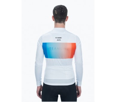 CUBE TEAMLINE Trikot langarm white´n´blue´n´red