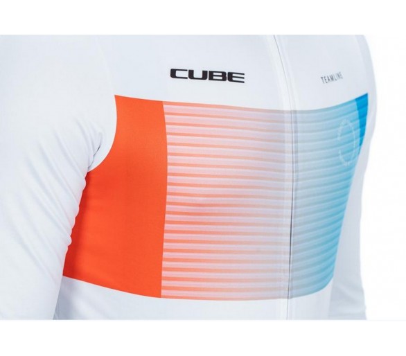 CUBE TEAMLINE Trikot langarm white´n´blue´n´red