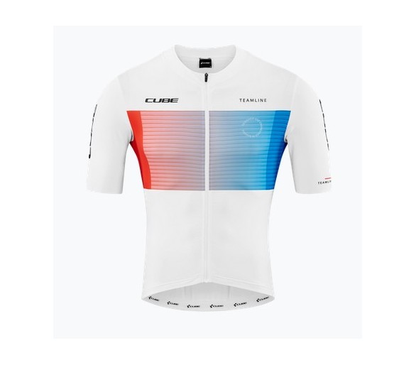 CUBE TEAMLINE Trikot kurzarm white´n´blue´n´red