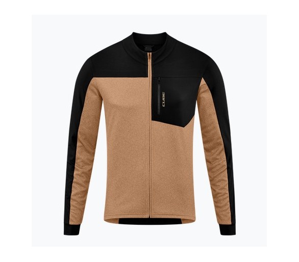 CUBE ATX Trikot Full Zip CMPT langarm brown´n´black