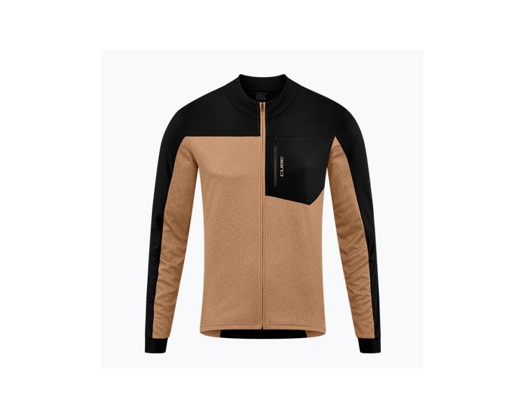 CUBE ATX Trikot Full Zip CMPT langarm brown´n´black