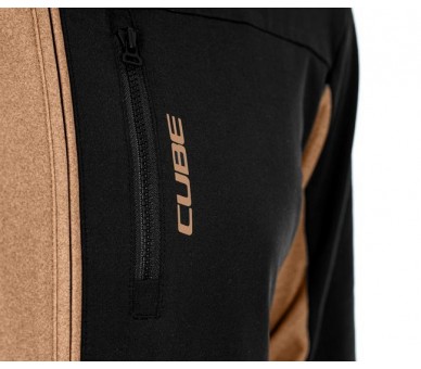 CUBE ATX Trikot Full Zip CMPT langarm brown´n´black