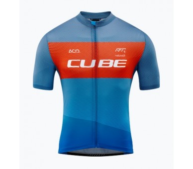 CUBE TEAMLINE Trikot CMPT kurzarm blue´n´red´n´grey