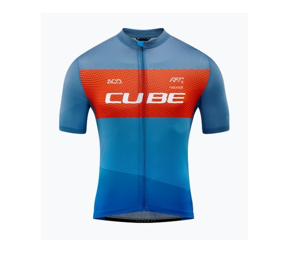 CUBE TEAMLINE Trikot CMPT kurzarm blue´n´red´n´grey