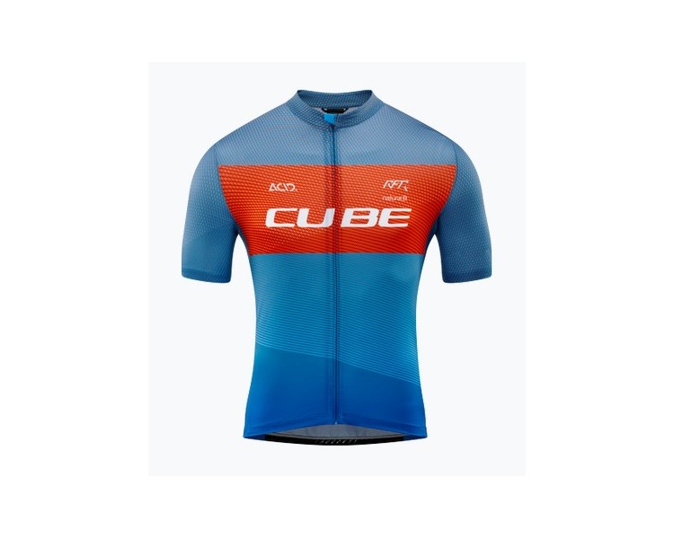 CUBE TEAMLINE Trikot CMPT kurzarm blue´n´red´n´grey