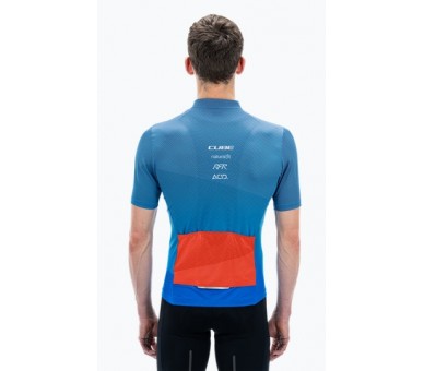 CUBE TEAMLINE Trikot CMPT kurzarm blue´n´red´n´grey