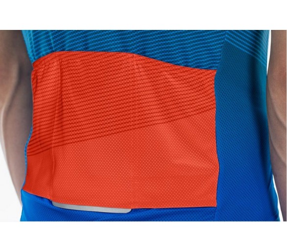 CUBE TEAMLINE Trikot CMPT kurzarm blue´n´red´n´grey