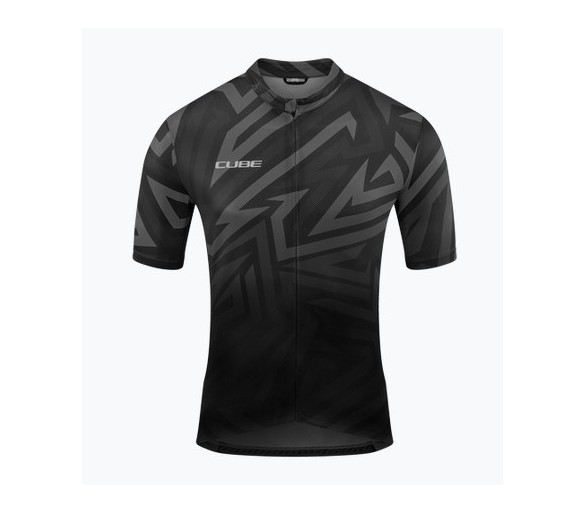 CUBE ATX Trikot Full Zip CMPT kurzarm black´n´grey